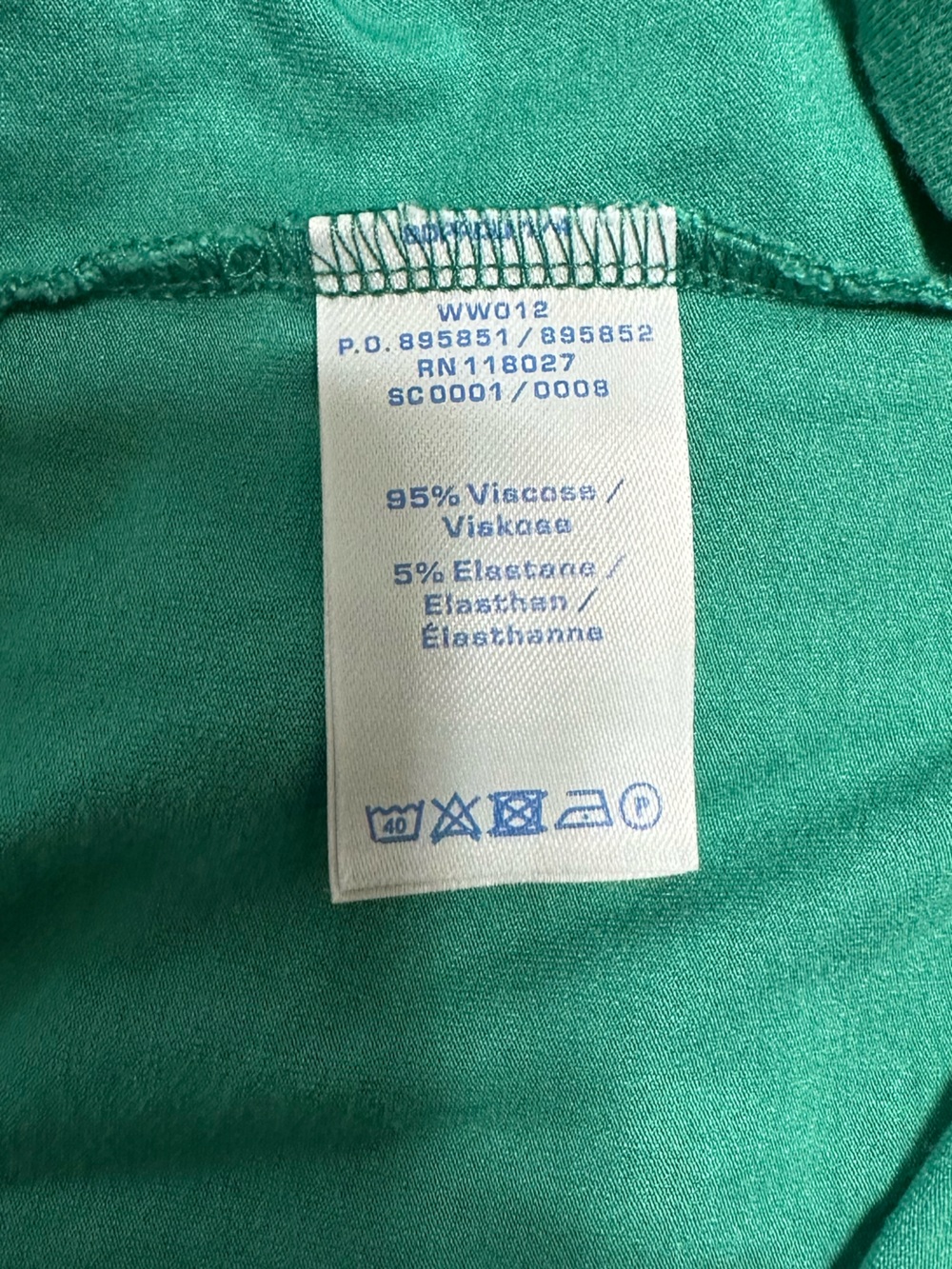 Boden Spring Green V-Neck Wrap Knee Length Dress Sz 12L - Picture 7 of 10